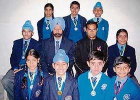 The taekwondo champs from Golden Bells Public School
