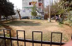 A park in Sant Ishar Singh Nagar, which is all set to be converted into a concrete jungle.