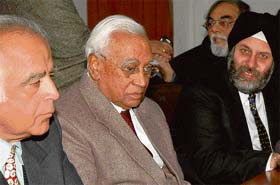 Governor of Haryana A.R. Kidwai (centre) along with delegates at a seminar at the Centre for Research in Rural and Industrial Research in Chandigarh