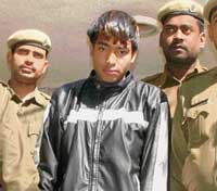 Rishi, a native of Nepal who allegedly murdered Wg Cdr S.D. Saxena (retd), in police custody in Gurgaon on Wednesday. 
