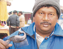 Basudan Baag at the Surajkund Crafts Mela.