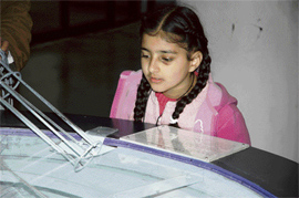 A budding scientist.