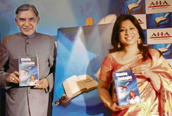 Pawan Kumar Bansal releases Sapna Guptas book on winning strategies, in Chandigarh on Monday.