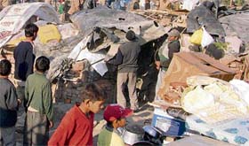 A slum colony in Shaheed Bhagat Singh Nagar
