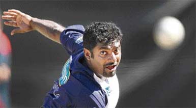 Sri Lanka off-spinner Muttiah Muralitharan during a training session in Adelaide on Monday