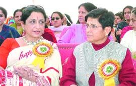 The first woman IPS officer of the country Dr Kiran Bedi was in Amritsar on Tuesday.