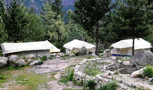 Tents in Banjara camps in Sangla valley