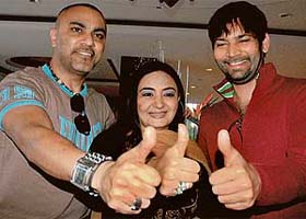 Participants of “Dhoom Machade”, Baba Sehgal, Jaspinder Narula and Jassi in Chandigarh