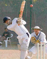 Final match of the Audit and Account General Cricket Tournament in progress at DAV College, Sector 10, Chandigarh