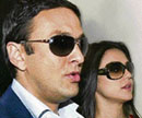 Business tycoon and co-owner of the Mohali team Ness Wadia and his girlfriend, Bollywood actress Priety Zinta; (centre) captain of the Bangalore team Rahul Dravid and captain of the Kolkata team, Sourav Ganguly (R) arrive for the inaugural Indian Premier League (IPL) Twenty20 players' auction in Mumbai on Wednesday.