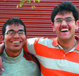 Samay (R) and Arpit, students of the Birla Institute of Technology and Science, Pilani.