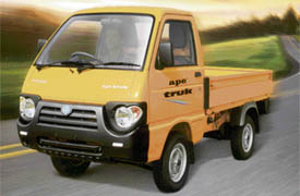 Ape Truk from Piaggio is powered by a single cylinder, four-stroke engine