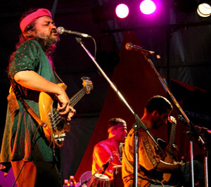 Indian Ocean Band performs during the Eastwind Music Festival in the Capital on Friday night. 