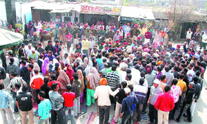 Protesters demand arrest of IAF officials booked for murder.
