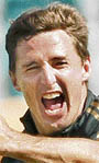 Brad Hogg, Australias spinner, who announced his retirement from international arena on Wednesday.