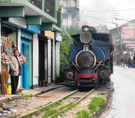 The heritage toy train chugs through the Darjeeling hills after 10 days on Saturday as the indefinite strike by the Gorkha Janamukti Morcha was called off yesterday.