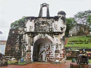 The fort built by the Portuguese in Melaka