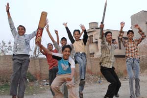Cricket fans celebrate the victory of the Indian team over Australia in the first final on Sunday. The junior Indian team also won the U-19 World Cup defeating Proteas, adding to the joy.