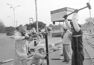 Preparations in full swing for the entry of Jagriti Yatra in Mohali on Sunday.
