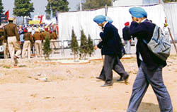 YPS students come out of the school after appearing for their board examination