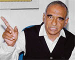 Haryanas former finance minister Sampat Singh at a press conference in Chandigarh