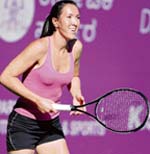 Jelena Jankovic of Serbia during a practice session in Bangalore on Monday.
