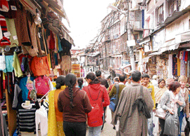 A view of the Lower Bazaar in Shimla. 