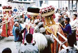 A contingent of hill gods arrives at Mandi on Thursday to take part in the weeklong Shivratri fair from Friday.