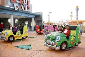 Amusement parks have a colourful range of machines