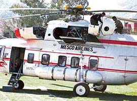 Due to a technical snag, the helicopter carrying Chief Minister Prem Kumar Dhumal could not take off on time from the Sundernagar polytechnic ground