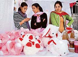 An exhibition organised by the state government and various organisations to mark International Womens Day at Indira Gandhi sports complex in Shimla