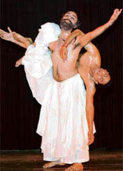 Bharatnatyam exponent Navtej Johar performs at Guru Nanak Bhawan in Ludhiana on Friday.