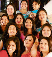 Students of Home Science College, Chandigarh, at their farewell party on Monday.