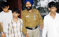 The three accused of killing a Mauli Jagran resident in police custody at the Mani Majra police station