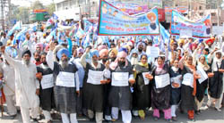 A march is being taken out by Dalit Sena in Bathinda