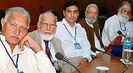 Delegates at a seminar on Total agriculture between India and Pakistan: Farmers connecting through knowledge sharing on agriculture at the CRRID in Chandigarh on Monday. 