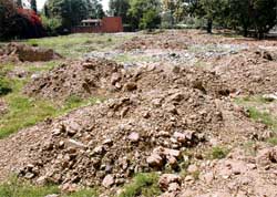 The spot where malba is being dumped in Sector 33, Chandigarh.