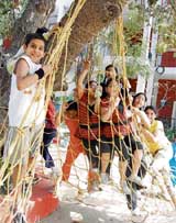 Students of KVM School attend an adventure camp in Ludhiana