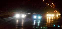 Projector lights are a traffic hazard and can cause accidents