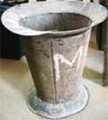 A dustbin manufactured by a firm in Lahore over 70 years ago