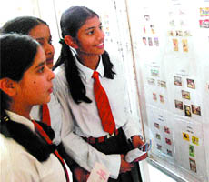 Philatelist Gurbachan Singh Chawlas exhibition draws young crowd.