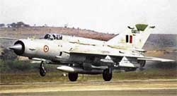 A file photo of an MiG-21 Bison