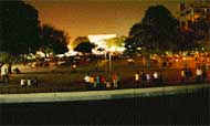We managed to observe Earth Hour by sheer chance! The central fountain at Sector 17 Plaza after a 10-minute cut due to a line fault in Chandigarh