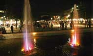 We managed to observe Earth Hour by sheer chance! The central fountain at Sector 17 Plaza before  a 10-minute cut due to a line fault in Chandigarh