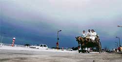 It was chilly and breezy, thanks to thick dark clouds in Jammu 