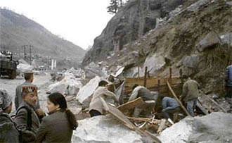 Residents were shocked  over the landslide at Nehru kund that destroyed sheds and killed six persons on March 17.