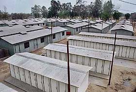 Prefabricated structures that are to be allotted to ragpickers in Sector 56