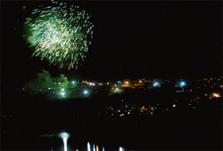 Fireworks and a laser show marked the opening of the Jammu Festival on Tuesday night.
