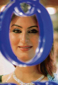 Super model Saru at the Orra annual anniversary sale in Ludhiana on Thursday. 