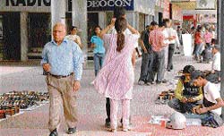 Sector 17 has turned into encroachers paradise with the municipal corporation looking the other way